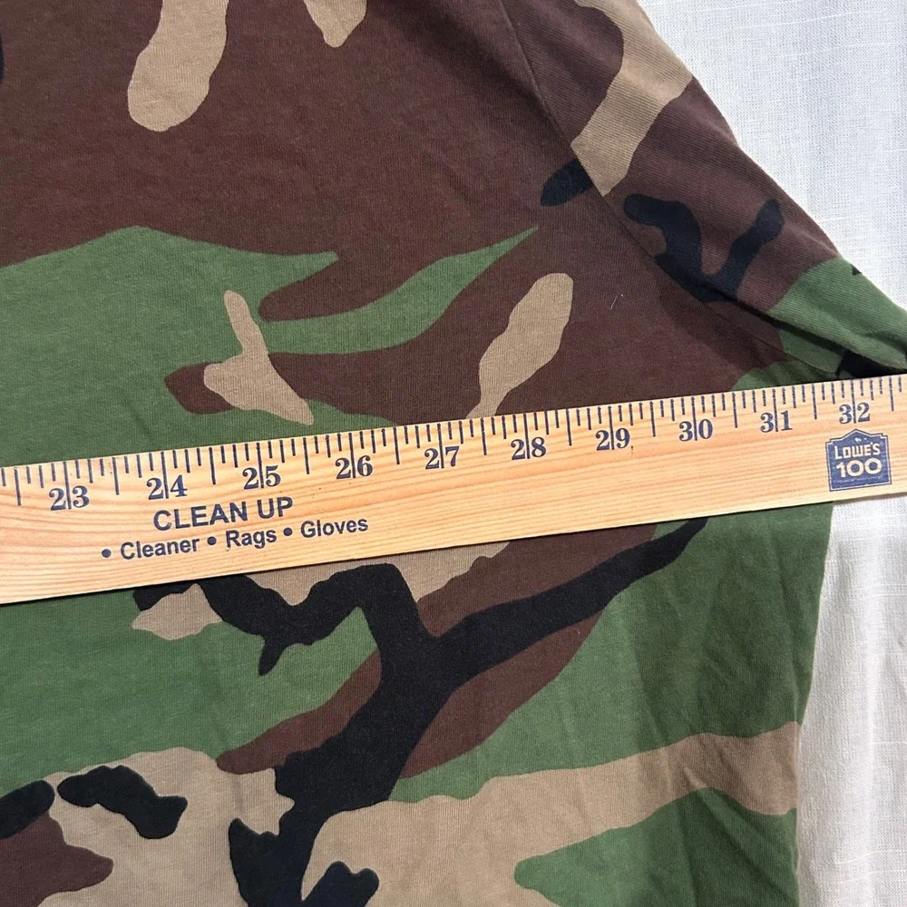 Polo Ralph Lauren Mens 5XB Camo Pocket T-Shirt Green Brown Woodland Camouflage